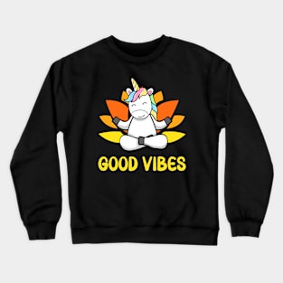 Yoga Unicorn Lotus Flower Crewneck Sweatshirt